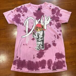 Launder tshirt pink‎ purple teddy bear drip
